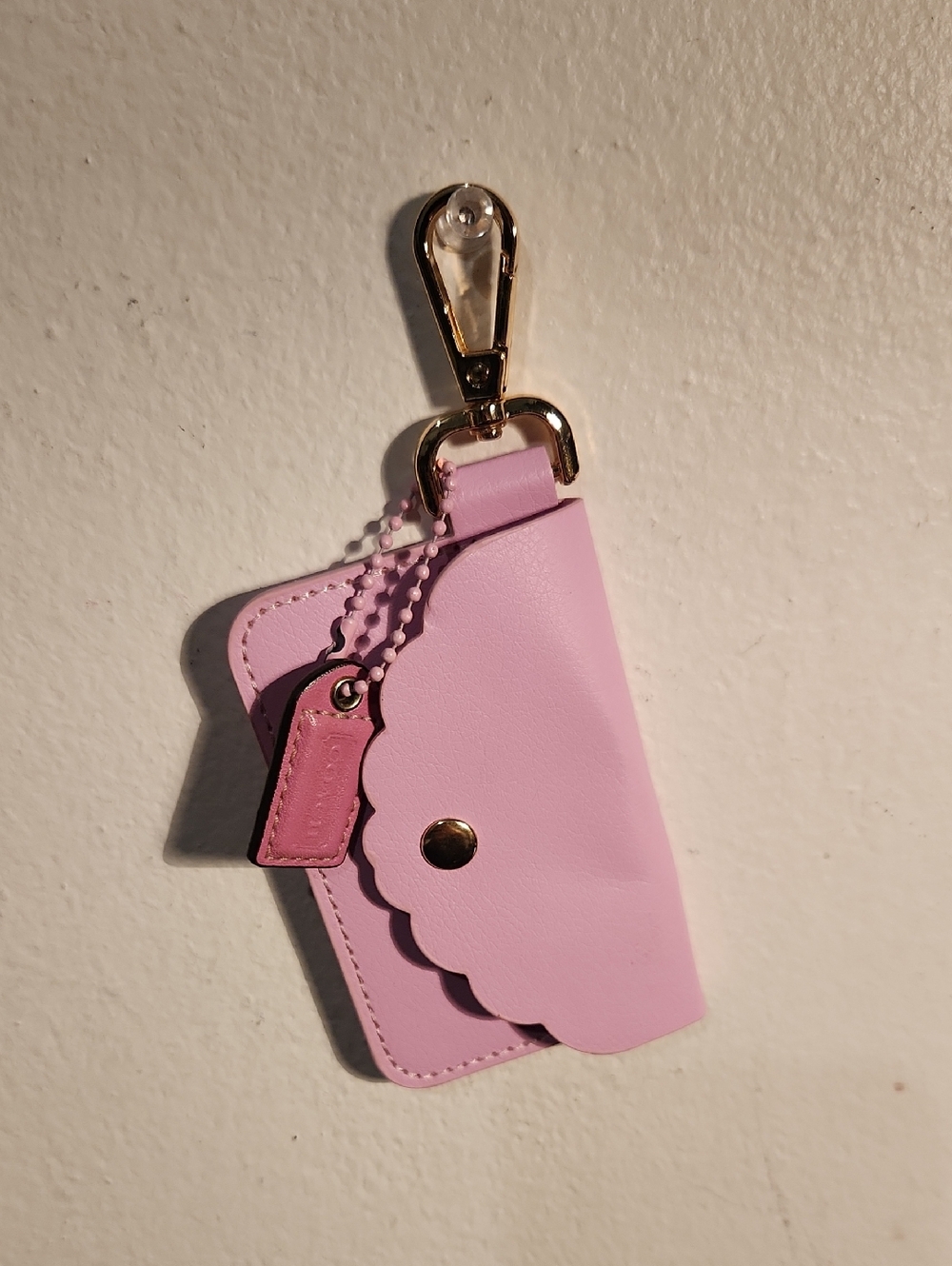 Coach Mini Pink Hang Tag With Unbranded Card Holder